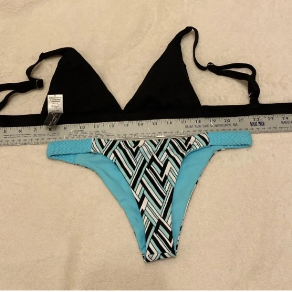 Dippin' Daisy's Black and Blue Patterned Bikini